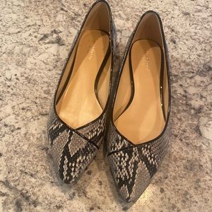 Snake print flats